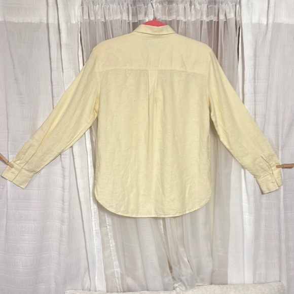 LOFT Yellow Casual Button Down Shirt - Picture 4 of 5